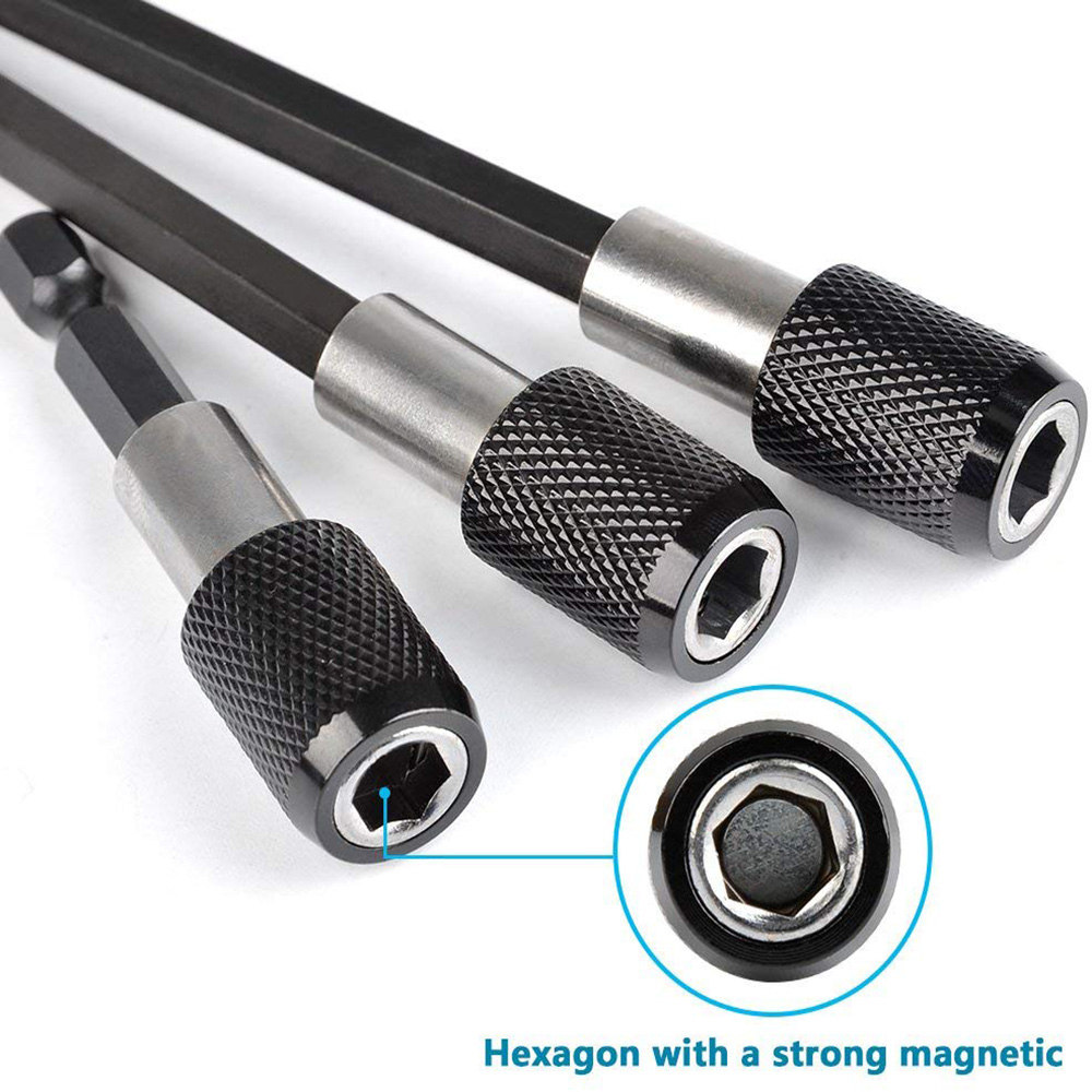 ชุดขยายไขควงแม่เหล็ก 1/4 Shank ในขนาด 60/100/150 มม. หัว Extension Rod Batch ไขควงแม่เหล็ก Quick Transfer Lever