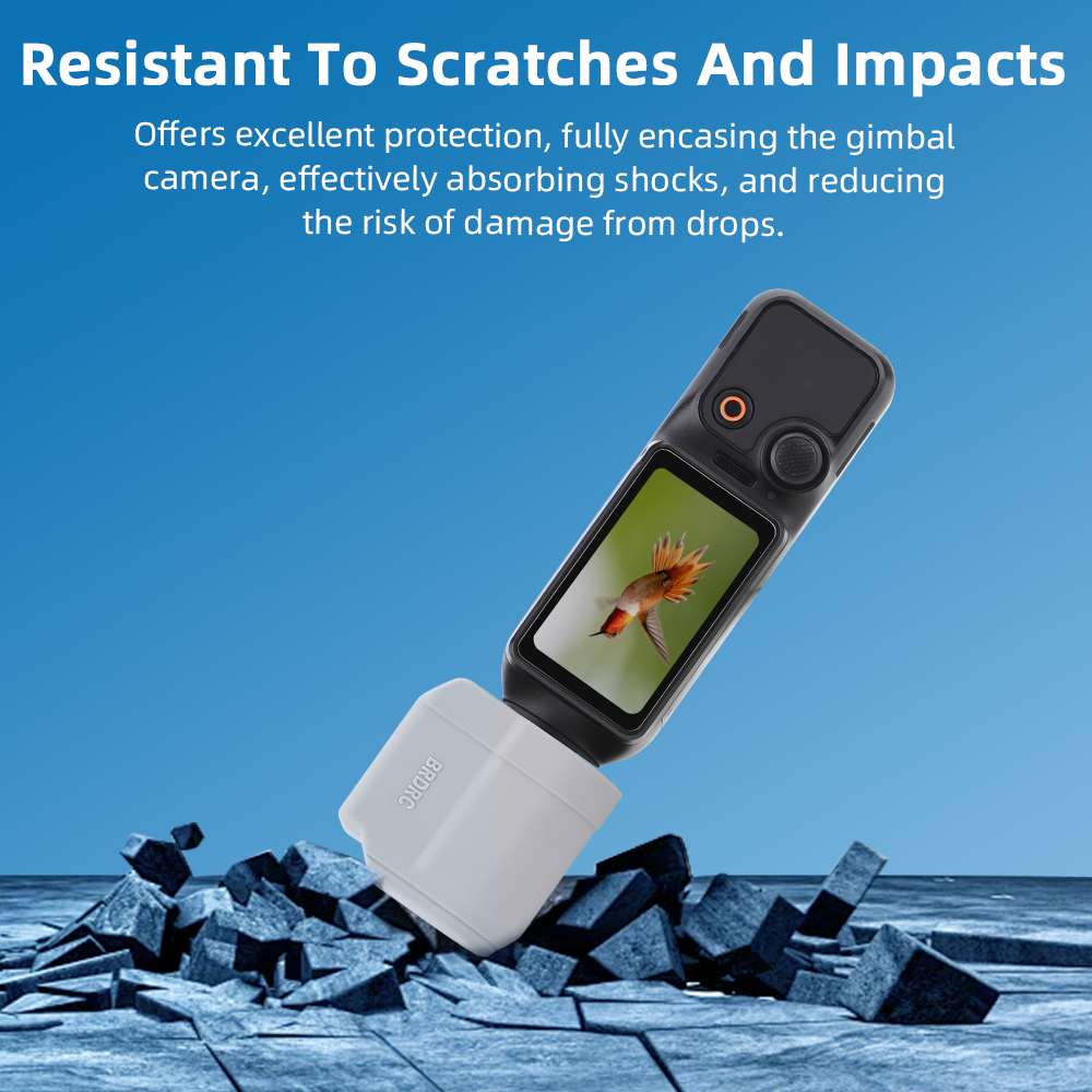 BRDRC ซิลิโคนเลนส์สําหรับ Osmo Pocket 3 กล้อง Gimbal Quick Release ฝาครอบป้องกัน Scratch-proof Shell เครื่องประดับ