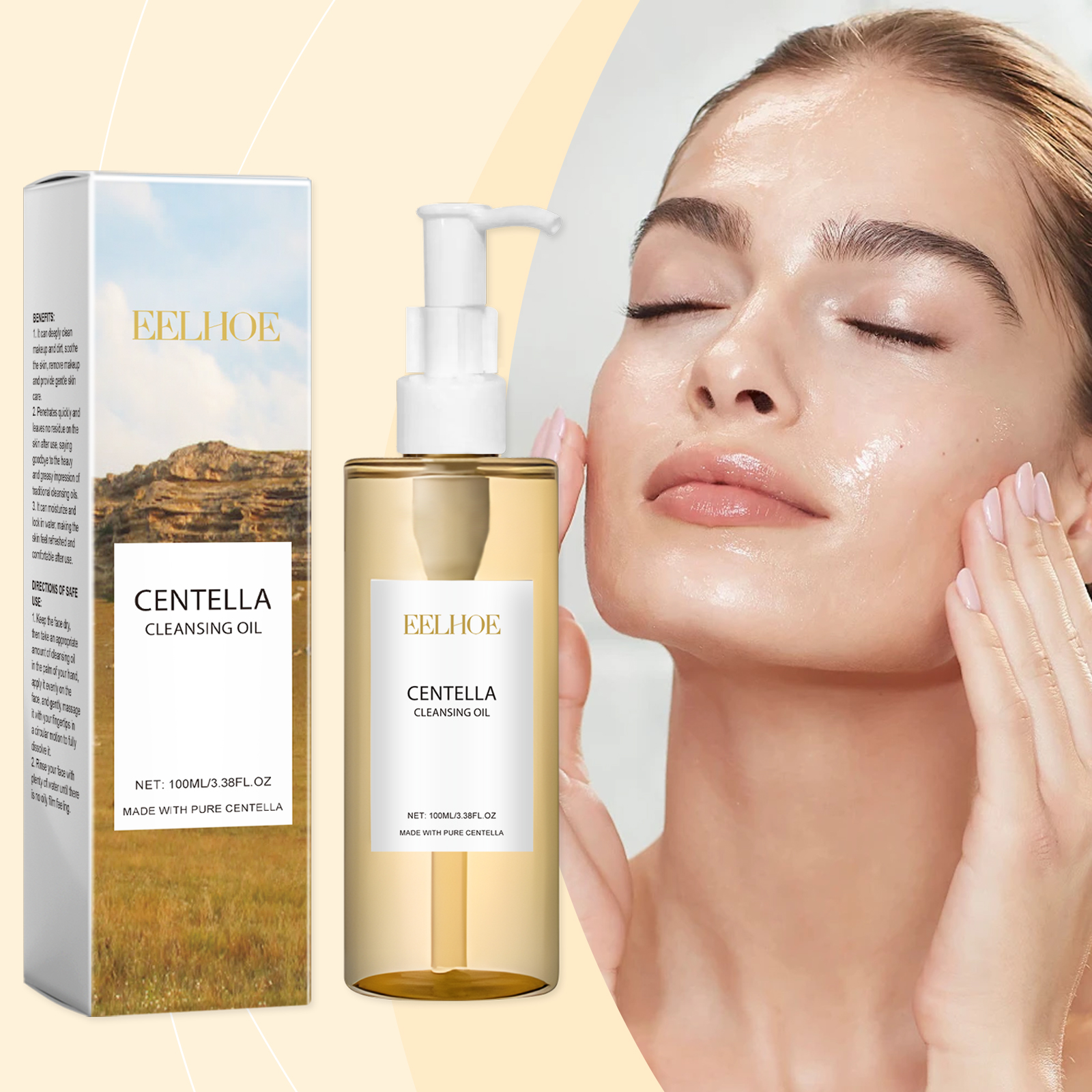 Centella Double Cleansing Oil – 100ml, ผ้าเช็ดทําความสะอาดเครื่องสําอาง, คลีนเซอร์เกาหลีอ่อนโยน, ปลอบประโลมผิว Choice แต่งหน้าราคาไม่แพงอย่างเป็นทางการ