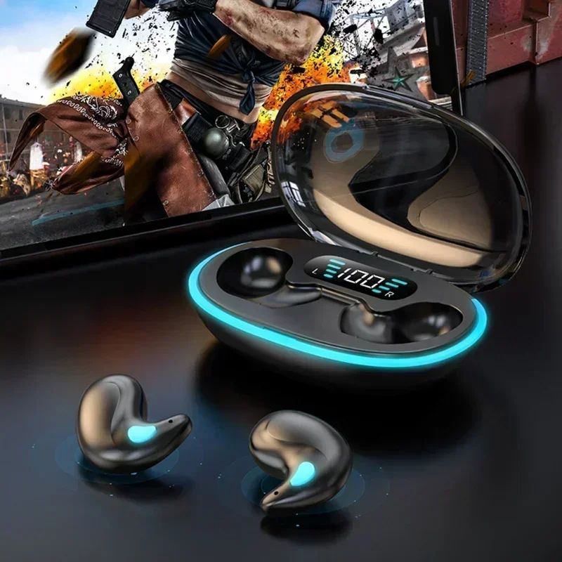 หูฟังไร้สาย X55 Sleeping Earbuds ขนาดเล็ก ทำงานแบบ TWS ชุดหูฟังบลูทูธสเตอริโอ ซ่อนเสียงรบกวน