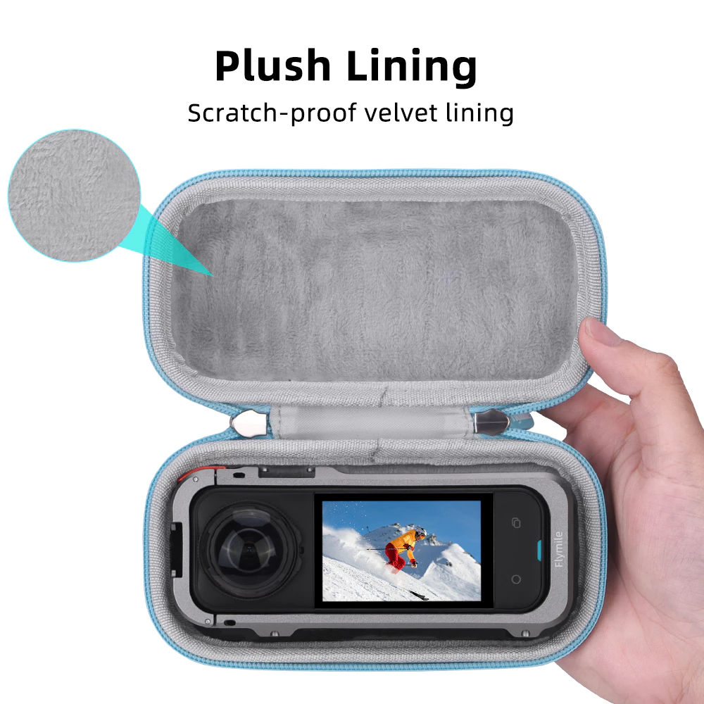Flymile X5 กรงเก็บอุปกรณ์พกพาสําหรับ Insta360 X5 กรอบป้องกัน กระเป๋าถือกระเป๋าเดินทางมินิพกพาสะดวก thumbnail 5