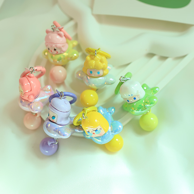 1ชิ้นการ์ตูนป๊อปมาร์ทเครื่องบินธรรมะน่ารักเม็ดพวงกุญแจจี้น่ารักจี้กระเป๋าที่สําคัญโทรศัพท์มือถือจี้อุปกรณ์