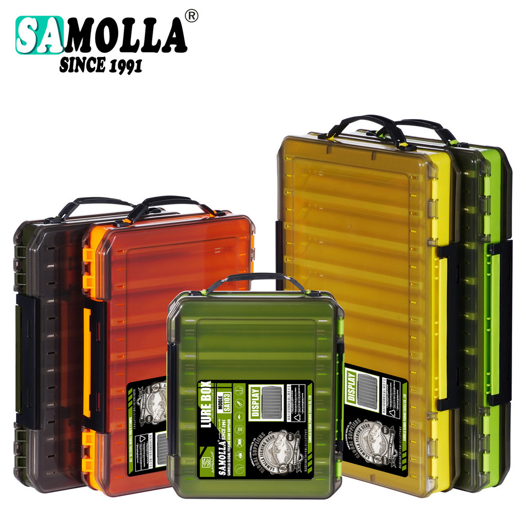 Samolla ขนาดใหญ่ตกปลา Tackle กล่อง Lure Storage Double Sided Lure Hook กล่องเหยื่อคอนเทนเนอร์กรณีอุปกรณ์ตกปลา