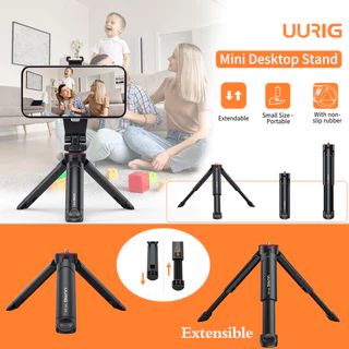 Uurig TP05 ขยายมินิกล้องขาตั้งกล้อง,แบบพกพา Selfie Stick Handle Grip เดสก์ท็อปเว็บแคมขาตั้ง 1/4 "สกรูสําหรับ DSLR เว็บแคมผู้ถือโทรศัพท์ Selfie Stick Vlog ขาตั้งกล้อง