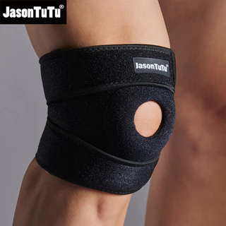 Jasontu 1 ชิ้น Breathable Four Spring เข่าสนับสนุนรั้ง Kneepad ปรับ Patella Pads ความปลอดภัย