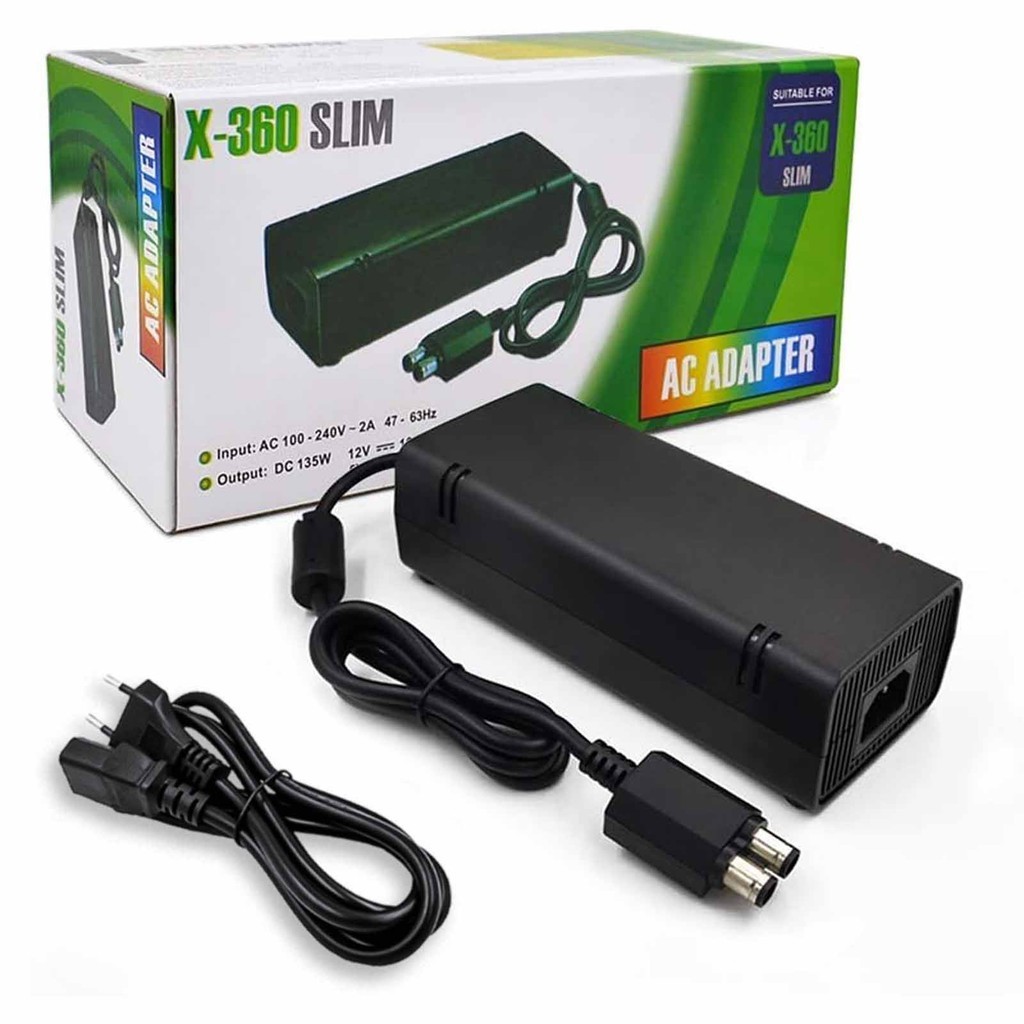 อะแดปเตอร์ AC สําหรับ Xbox 360 Slim, แหล่งจ่ายไฟพร้อมสายไฟเปลี่ยนเครื่องชาร์จอิฐไฟสําหรับคอนโซล Xbox 360 Slim
