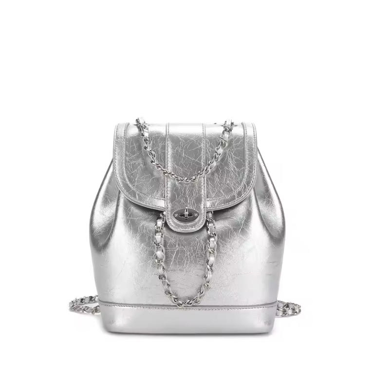 กระเป๋าเป้สะพายหลังระลอกน้ํา: Niche Design Summer New Versatile Chain Bucket Bag Casual Handbag