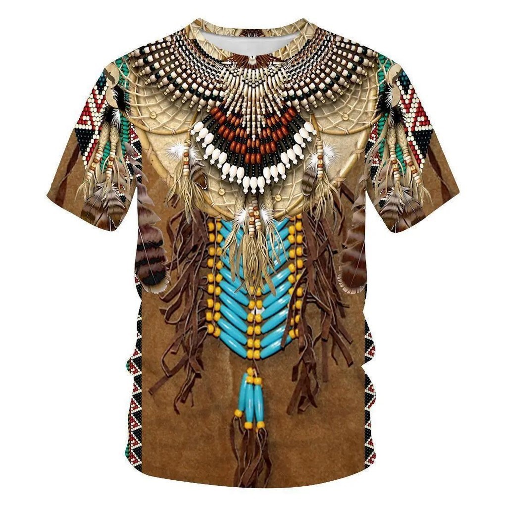 เสื้อยืดแฟชั่นผู้ชาย ไม่จํากัดเพศ สไตล์อินเดีย 3ง ชายสไตล์ฤดูร้อนเสื้อยืดสั้นสไตล์แฟชั่นสบายๆขนาดใหญ่