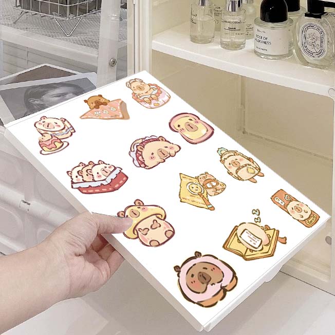 สติกเกอร์ คาปิบาระ น่ารัก 50 ชิ้น - สติ๊กเกอร์การ์ตูนสําหรับถ้วย, แล็ปท็อปและหนังสือ - รูปที่ 3