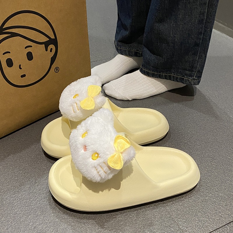 Eva Stepping on Shit Feel kiti รองเท้าแตะแมวรองเท้าแตะผู้หญิงหนา Soled อินเทรนด์ ins Soft-Soled ฤดูร้อนด้านในสวมใส่ด้านนอก Flip-Flops ผู้หญิง
