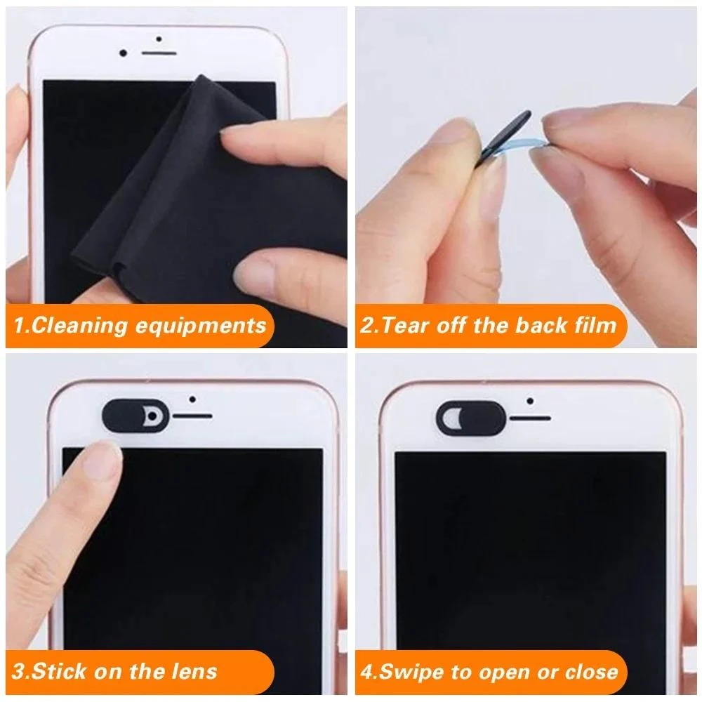 เลนส์กล้อง Ultra Thin 0.03 นิ้วฝาครอบเว็บแคมสไลด์สําหรับแล็ปท็อป iPhone Pro PC Blocker Privacy Slider - รูปที่ 5