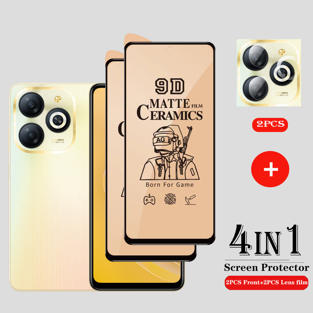 2pcs Infinix Smart 8 Soft Ceramic Matte Full Tempered glass