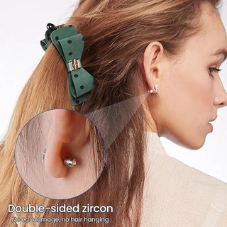 สแตนเลส Cubic Zirconia ต่างหูสตั๊ดสําหรับผู้หญิง 3-7 มม.ประกาย Elegant Party เครื่องประดับงานแต่งงานชุดของขวัญ