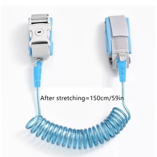 สายจูงความปลอดภัยป้องกันการสูญหายของเด็กวัยหัดเดินพร้อมกุญแจล็อคสายคล้องมือเชือกหดและสายรัดข้อมือฤดูร้อน