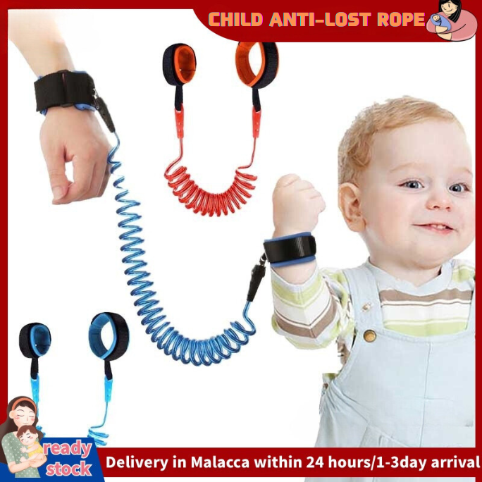 สายรัด Anti Lost Keep เด็กปิดสายรัดความปลอดภัยเข็มขัดข้อมือยืด/Gelang Keselamatan Kanak