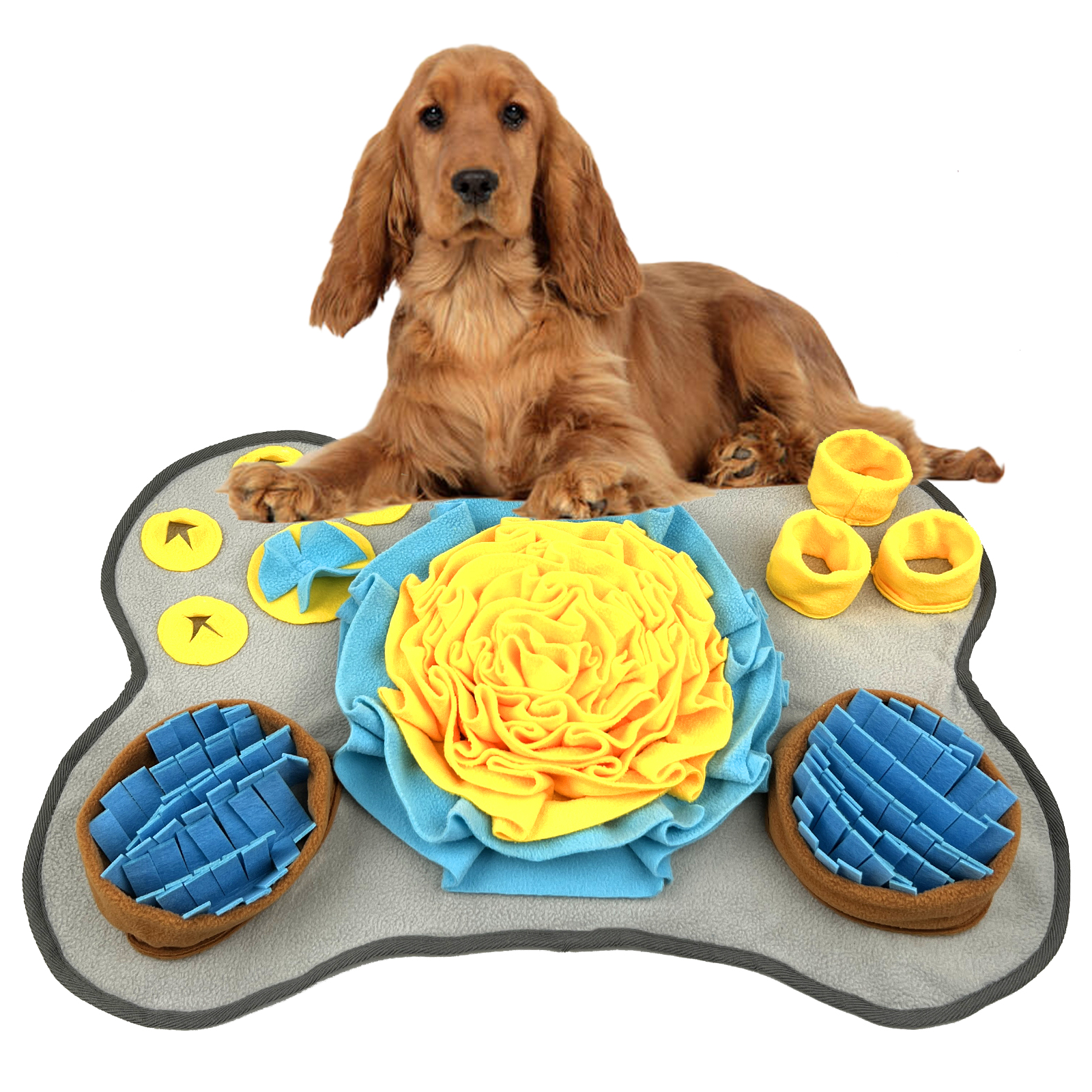 เสื่อ Snuffle สําหรับสุนัขขนาดกลางขนาดเล็กให้อาหารช้า จิตใจ เอ็นริชชิ่ง ความเครียดบรรเทา