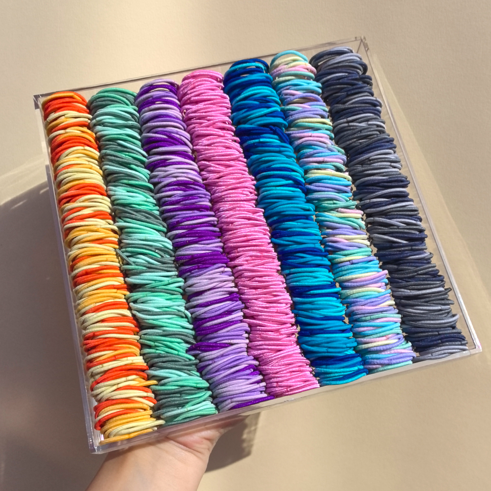 100ชิ้น/เซ็ตสาวผมวงอุปกรณ์ผมยืดหยุ่นยางรัดผมวง