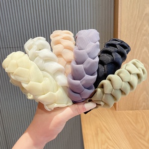 ที่คาดผมบิด Sendie ของผู้หญิงสุทธิเรียบง่ายทุกอย่างที่คาดผมแรงดันใบหน้าอินสไตล์เกาหลีขอบกว้างสาวหวานผมสูงที่คาดผมดีไซน์เฉพาะ