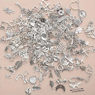 DIY 20/30/50/100 ชิ้นสารพันโลหะ Charm ลูกปัดสําหรับเครื่องประดับ DIY - เหมาะสําหรับสร้อยข้อมือ สร้อยคอ และต่างหูหัตถกรรม!