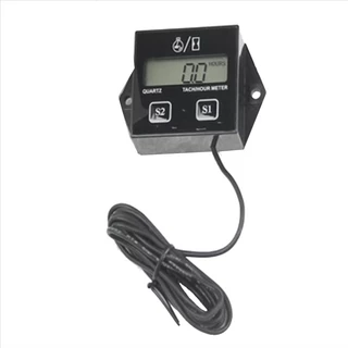 มาตรวัดรอบเครื่องยนต์แก๊สโซลีนกันน้ำสำหรับมอเตอร์ไซค์ จอ Lcd แสดงเวลาในการทำงานเมตรแทคช์ 2/4 จังหวะ