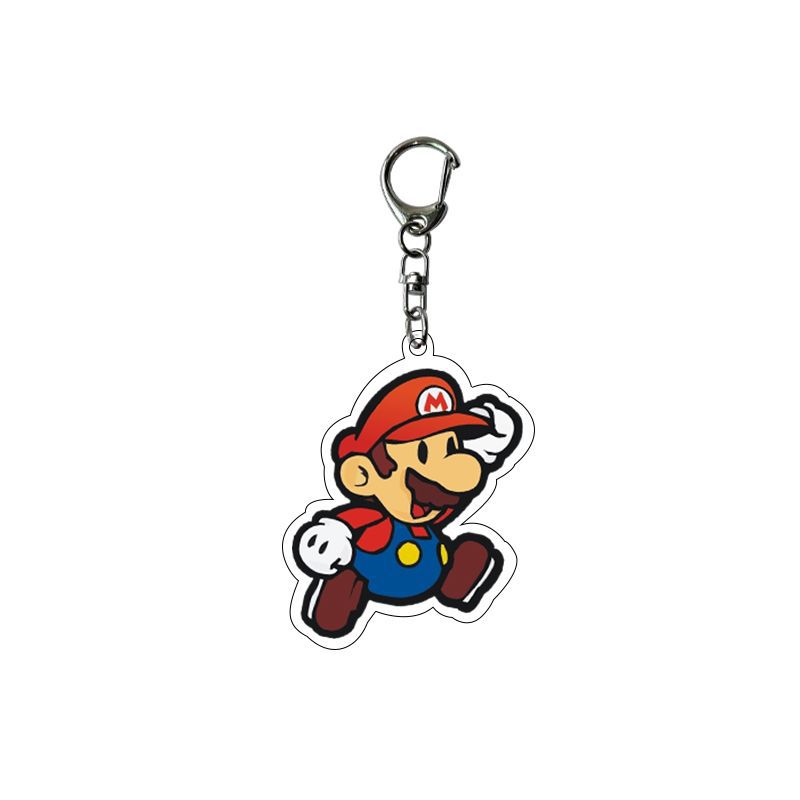 1 ชิ้น Super Mario เกม Merchandise จี้อะคริลิคพวงกุญแจสามารถใช้สําหรับคู่กระเป๋าจี้ Key Chain ของขวัญที่ระลึก