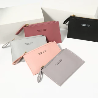 สีทึบมินิผู้ถือบัตรสร้างสรรค์ของขวัญวันหยุดกระเป๋าสตางค์ผู้หญิง