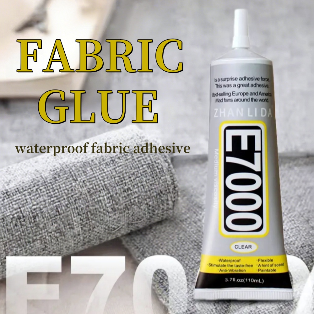 ZHANLIDA E7000 ผ้ากาว 110ML ทนทานนุ่มโปร่งใสกาวหน้าจอโทรศัพท์ DIY เย็บหัตถกรรมเสื้อผ้ากันน้ํา