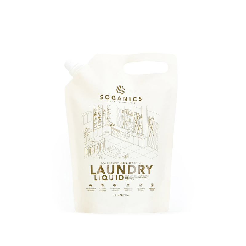 SOGANICS Laundry Liquid Refill น้ำยาซักผ้า โซแกนิคส์ รีฟิล (ถุงเติม)1.5L [Organics Buddy]