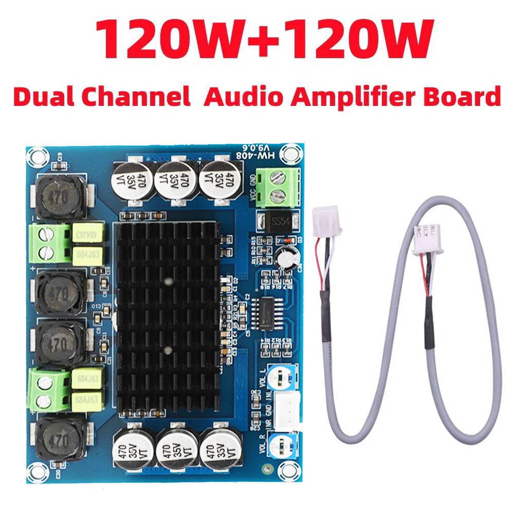 บอร์ดขยายเสียงสเตอริโอดิจิทัล 120W Dual DC12-26V CS8673 DIY 240W 2 ชิ้น