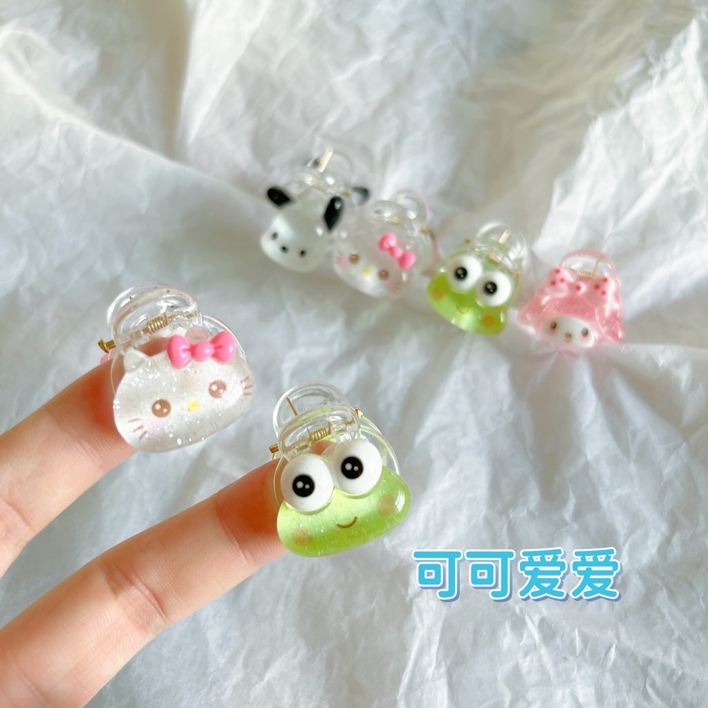2 ซม.โปร่งใส Sanrio Grab คลิป kt Papa Big Eye กบน่ารักหวานการ์ตูน Bangs คลิปคลิปผม