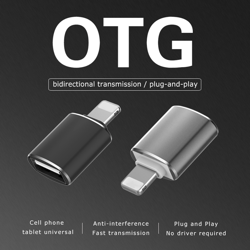 เหมาะสําหรับอะแดปเตอร์ iPh เป็น USB, ตัวแปลงข้อมูล USB 3.0 OTG, เหมาะสําหรับเครื่องอ่านการ์ดการเชื่อมต่อ ios iPh Pad, แฟลชไดรฟ์ USB, ดิสก์ U, คีย์บอร์ด, เมาส์, ฮับ, ปลั๊กแอนด์เพลย์