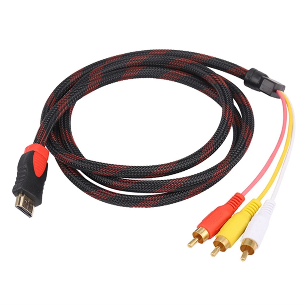 สาย HDMI-ใช้งานร่วมกับ 3RCA สาย 1.5 ม. เป็นสาย AV HD ชายกับชาย
