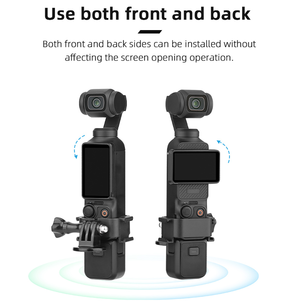 Brdrc ขยายอะแดปเตอร์สําหรับ DJI Osmo Pocket 3 กล้องกิมบอลมือถือพร้อมรองเท้าเย็นคู่ 1/4 "รูสกรูยึดสําหรับกล้องอุปกรณ์ถ่ายภาพ ﻿