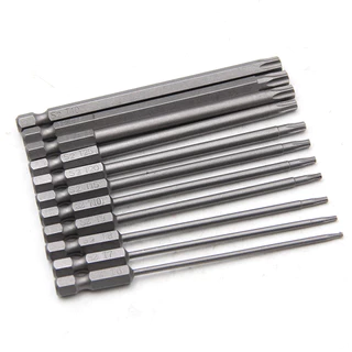 หนึ่งชุด Hollow Star Drive Bit ชุด, 11-12 ชิ้น T5-T40 ผู้ถือแม่เหล็ก Bits ความยาว 50-100 มม.สําหรับอุปกรณ์ซ่อม