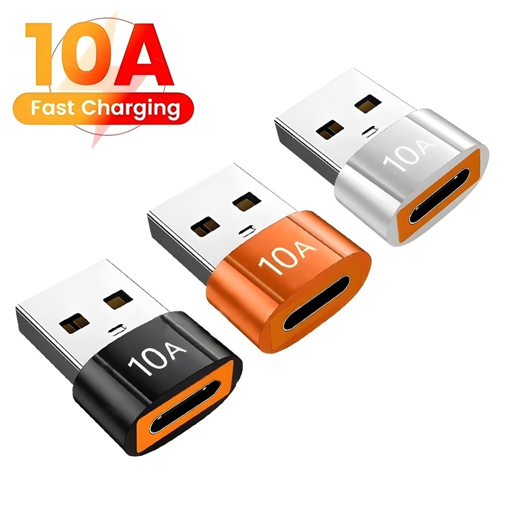 ตัวแปลง Usb เป็น Type-c 10A PD Fast Charge Converter, รองรับเสียงและส่งข้อมูล 1 ชิ้น