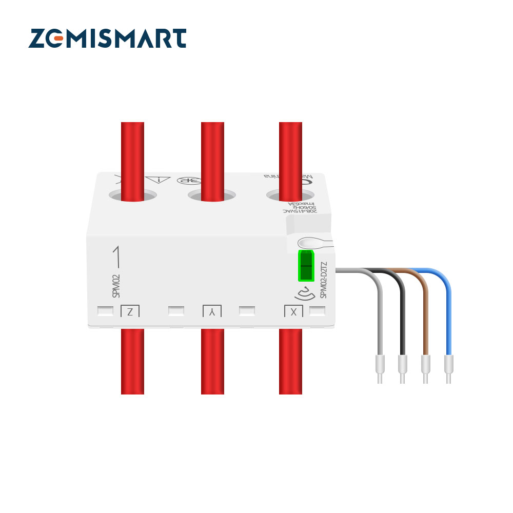 Zemismart Zigbee เครื่องวัดพลังงานอัจฉริยะ 3Phase 4 สาย 63A การตรวจสอบพลังงานทํางานร่วมกับสําหรับ Tu