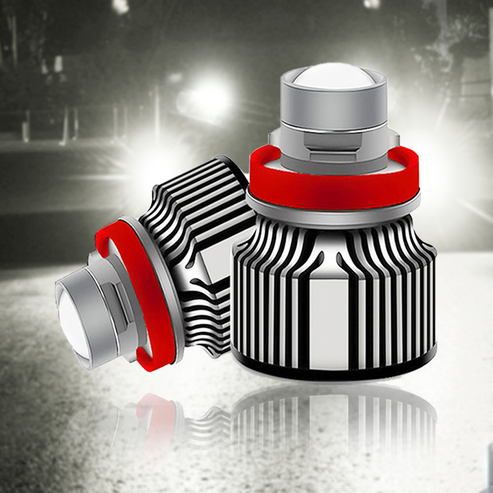 2pcs LED Auto Fog Light โปรเจคเตอร์เลนส์โคมไฟสําหรับไฟหน้ารถ H11 H8 H9 9005 HB3 9006 HB4 H7 40W 6000Lms หลอดไฟ 6000K