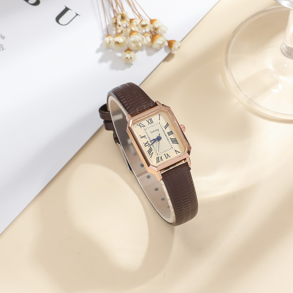 สินค้าใหม่นาฬิกาโรมัน Niche Simple เวอร์ชั่นเกาหลี All-Match ประณีต Niche High-End Retro สุภาพสตรีนาฬิกาผู้หญิง