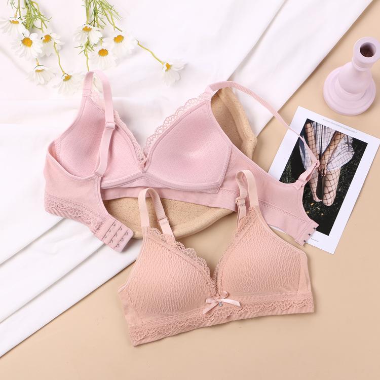 Teen Girls Underwire bra บราคัพสามเหลี่ยม ลูกไม้ไฮสคูล บราคัพคงที่นักเรียนสาว
