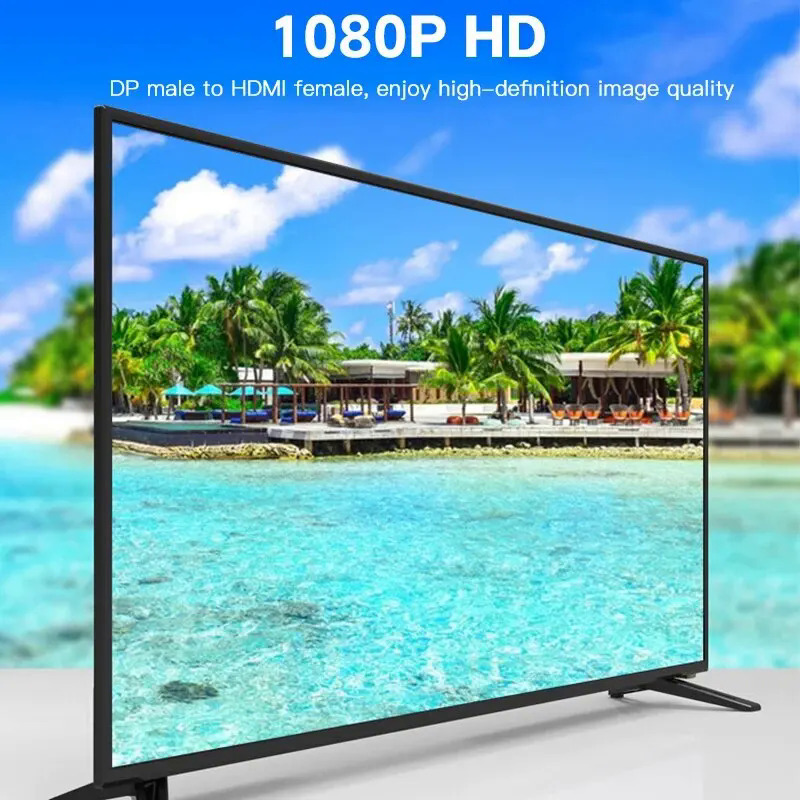 4k DP เป็น HDMI อะแดปเตอร์แปลงพอร์ตจอแสดงผลชาย DP ถึงหญิง HD TV อะแดปเตอร์สายเคเบิลวิดีโอเสียงสําหรับ PC TV