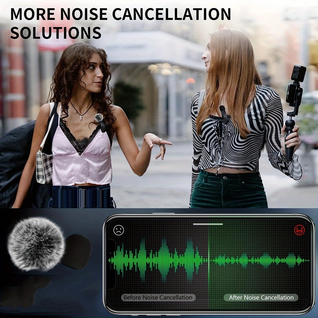 Lavalier Mini ไมโครโฟนไร้สายสําหรับสมาร์ทโฟนพีซีสําหรับ Vlog Audio Video Recording เกมการสอน - ภาพย่อย 2