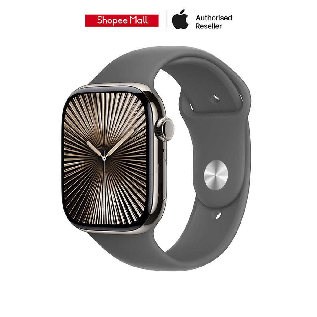 Apple Watch Series 10 GPS + Cellular 46mm Titanium Case with Sport Band