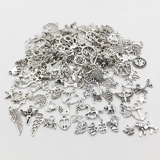 DIY 20/30/50/100 ชิ้นสารพันโลหะ Charm ลูกปัดสําหรับเครื่องประดับ DIY - เหมาะสําหรับสร้อยข้อมือ สร้อยคอ และต่างหูหัตถกรรม!