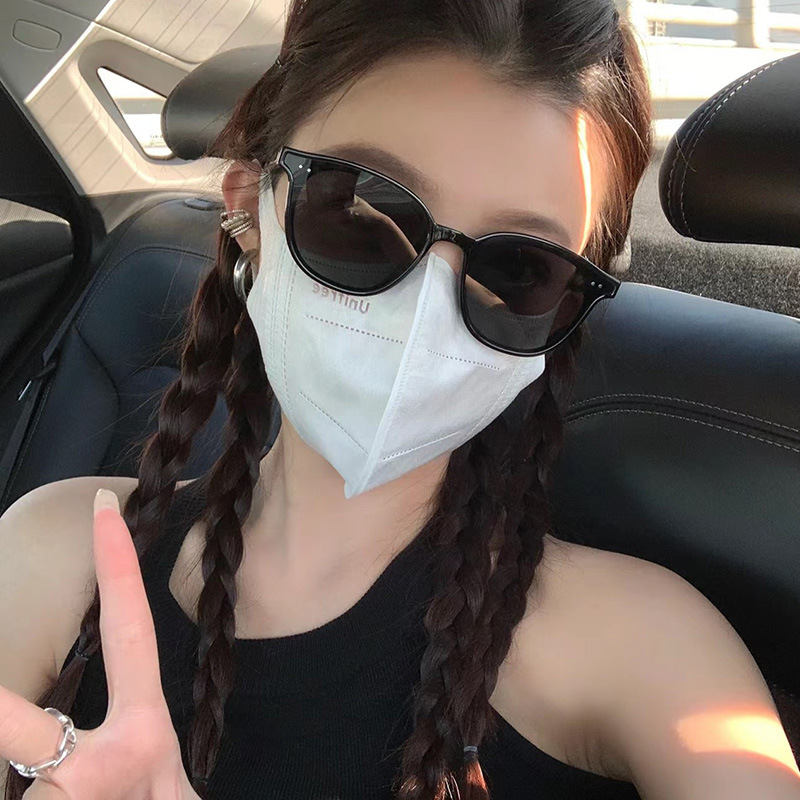 แว่นกันแดดกรอบทรงกลมสไตล์เกาหลีฤดูร้อน