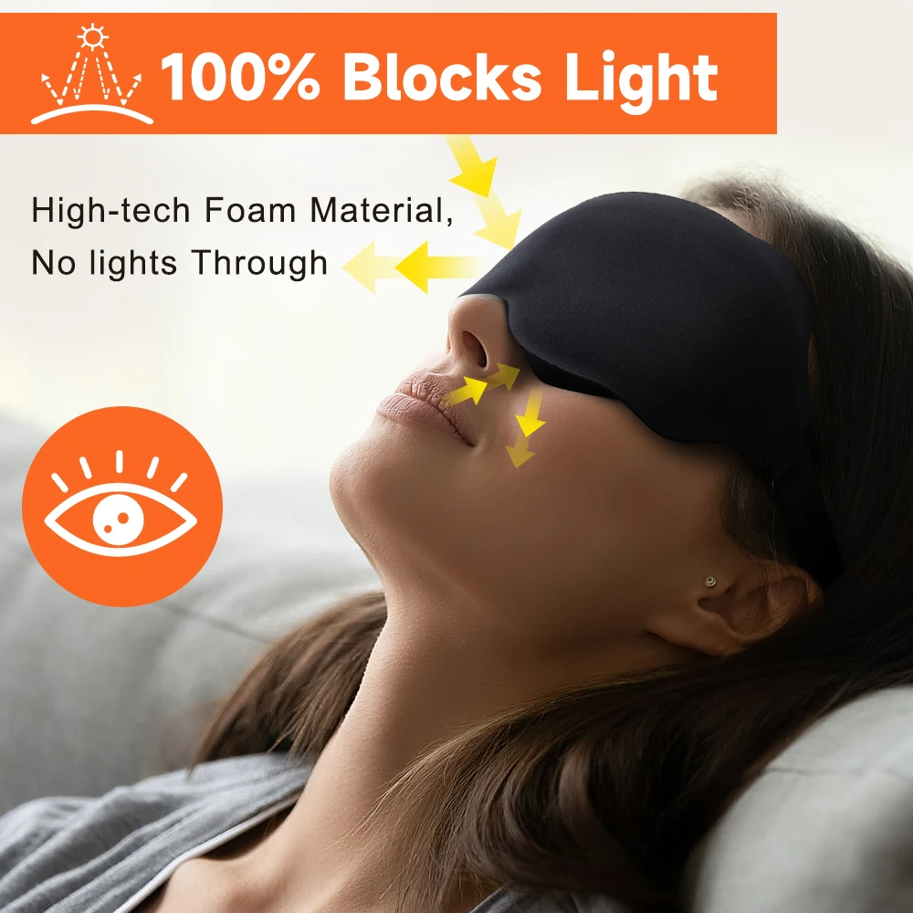 3d Sleeping Mask Block Ou t Light Sleep Mask สําหรับตา Soft Sleeping Aid Eye Mask สําหรับ Travel Eyeshade Night Breathable Slaapmasker