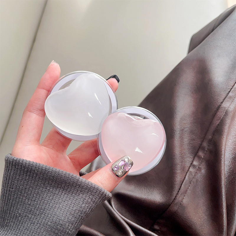 ที่วางโทรศัพท์แม่เหล็กสําหรับ Magsafe Case และ IPhone 15 14 13 12 Pro Max 14 Plus แหวนป๊อปแบบพับได้ด้ามจับยืดหยุ่นเดสก์ท็อปการ์ตูนสี Love Round
