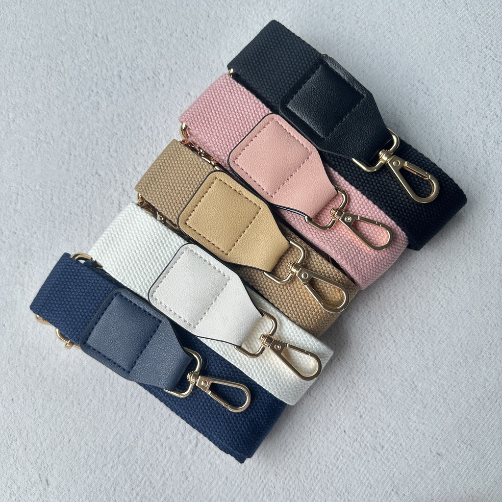 กว้าง 3.8 ซม. สีทึบหนา กระเป๋าสะพายข้าง กระเป๋าสายรัด สายรัดไนลอนหนัง กระเป๋าสะพายไหล่ สายรัดทดแทน