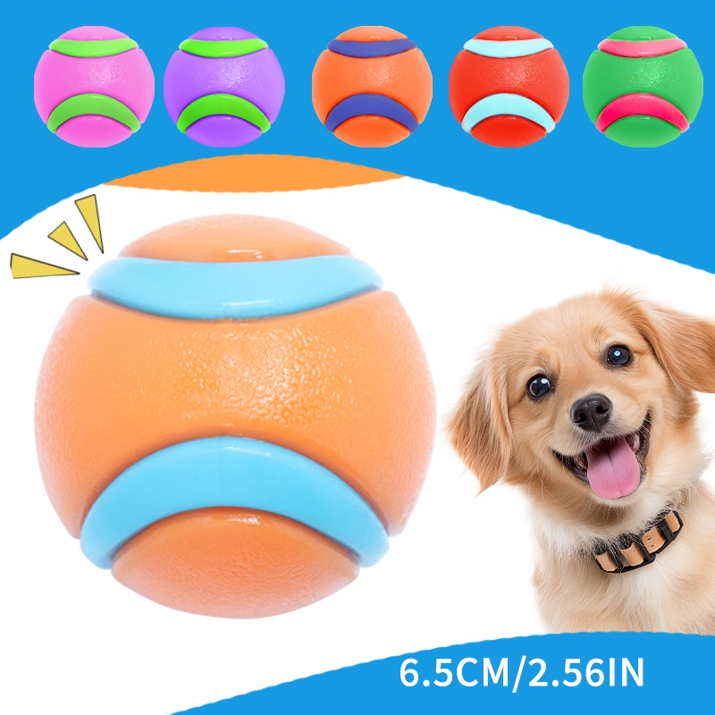 สัตว์เลี้ยงสุนัขของเล่นสุนัขมีเสียงของเล่น Squeaky ฟันทําความสะอาด Ball TPR การฝึกอบรมสัตว์เลี้ยงฟัน Chewing ของเล่น