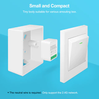 สวิตช์อัจฉริยะทํางานร่วมกับ Tuya Switch 16A Mini DIY ไฟ LED รองรับแอพชีวิตอัจฉริยะทํางานร่วมกับ Google Home