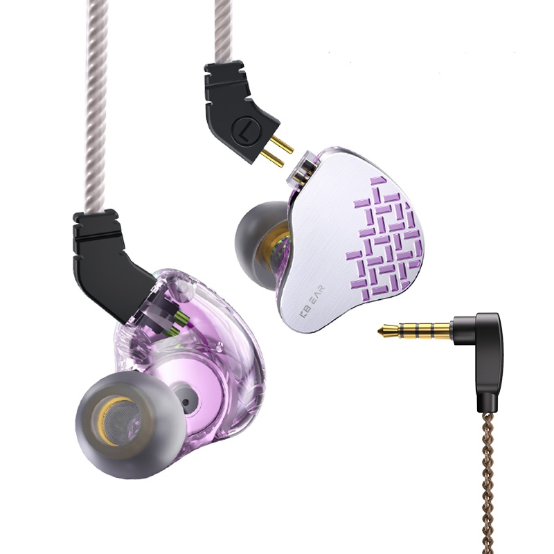 หูฟังอินเอียร์ KBEAR Rosefinch แบบมีสาย 5ΜM ไดอะแฟรมไบโอคอมโพสิต หูฟังสเตอริโอ DD หูฟังอินเอียร์ KIN